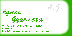 agnes gyuricza business card