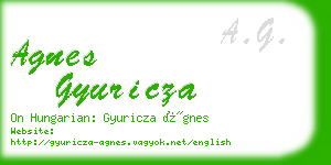 agnes gyuricza business card